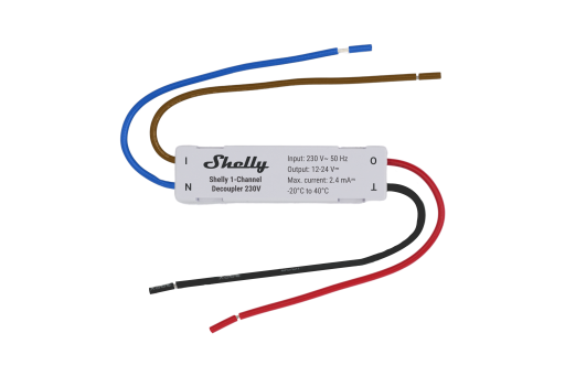 Shelly decoupler, AC til DC omformer, 1 kanal