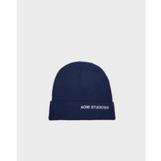 Acne Studios Mössa Logo Beanie Navy ONESIZE