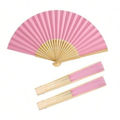 1/5/10/20 st. Retro handhållna vikbara pappersfläktar, bärbara bambufläktar, perfekt sommartillbehör för att hålla sig sval och modern, lämplig för fe - Rosa (30 st,1 styck,10-pack,5-delat paket,20 stycken,15-delat paket,25 stycken)