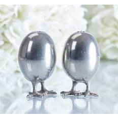 Ägg salt- och pepparkar tenn - Silver (H: 7,5 cm)