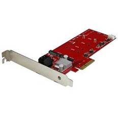 2x M.2 NGFF SSD RAID-kontrollerkort plus 2x SATA III-portar - PCIe - StarTech.com 2x M.2 NGFF SSD RAID-kontrollerkort plus 2x SATA III-portar - PCIe