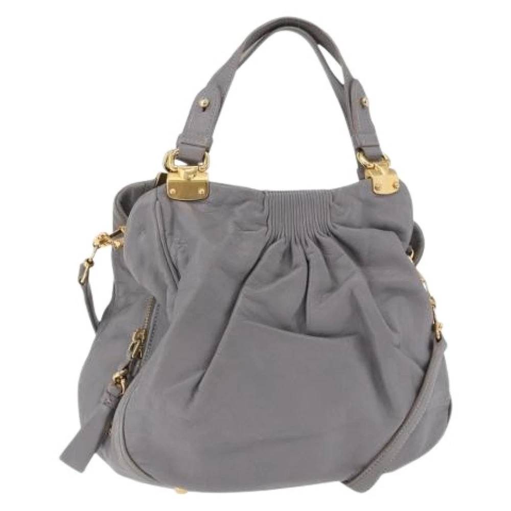 Miu Miu Pre-owned Pre-owned Hand Bag - Vintage - Dame - Grå - ONE SIZE - Uld