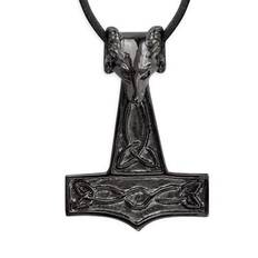 Svart torshammare halsband