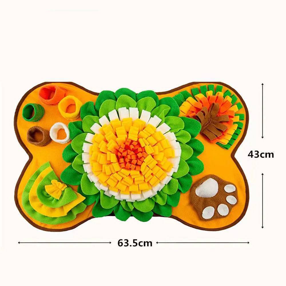 Dog Snuffle Mat — Slow Feeder, Stress Relief & Birthday Gift - Orange