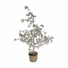 Casa Christmas Cedertræ m. LED - H 120 cm - Plastik - Grøn/brun