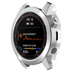 Garmin Fenix 7X / 7X Pro / 7X Solar silikone cover i sølv