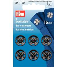 PRYM Tryckknappar 15 mm SVART 6 st