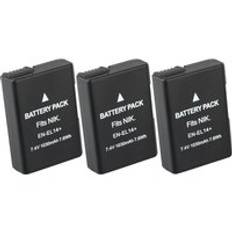 En -el14 batteri / en el14 laddare för nikon d3100 d3200 d3300 d5100 d5200 d5300 d5500 df p7000 p7700 p7800 batteri 1030 mah