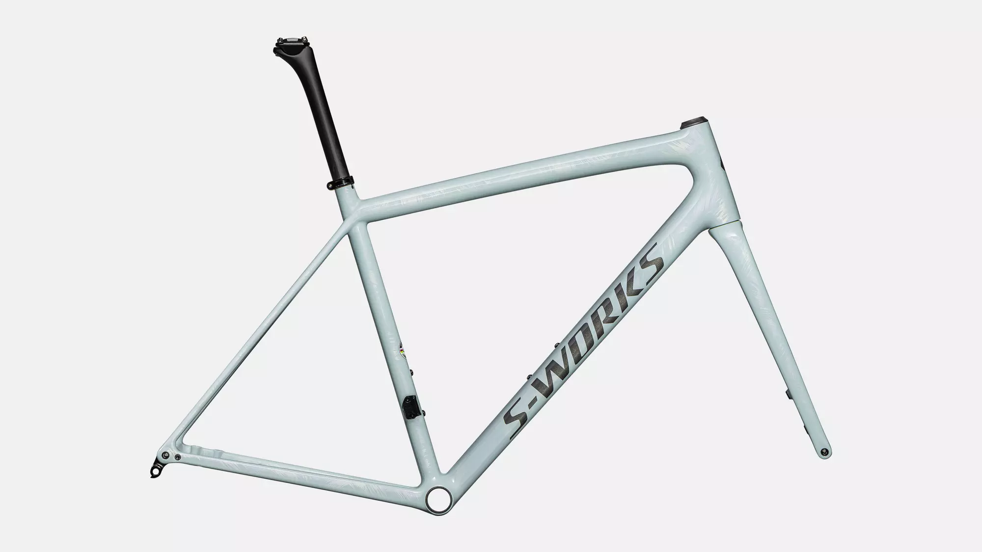 Specialized S-Works Aethos 2025 - 074 / 58 / Gloss Sea Foam / Dry Brushed Violet + Gold Ghost Pearl / Smoke (58)