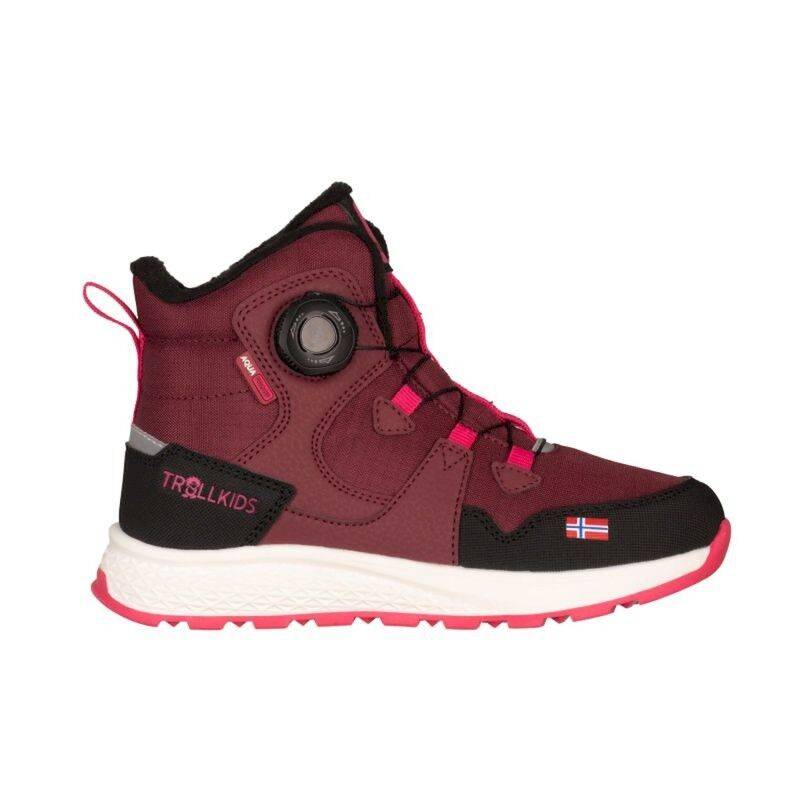 Trollkids Bergen Winter Mid Cut - Kängor - Børn Redwood / Magenta 34