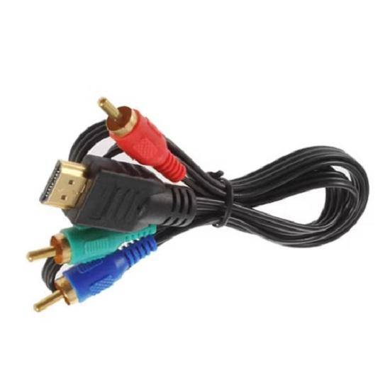 1M HDMI till 3 RCA kompositvideoadapterkabel RGB 3RCA anslutningskabelomvandlare för XBOX HDTV