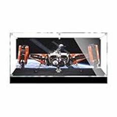 Figurer displaybox för LEGO för 42181 för Heavy Carrgo Spaceshiip L-T81 akryl dammtät transparent anpassat displayfodral (ingen modell) (bakgrund A)