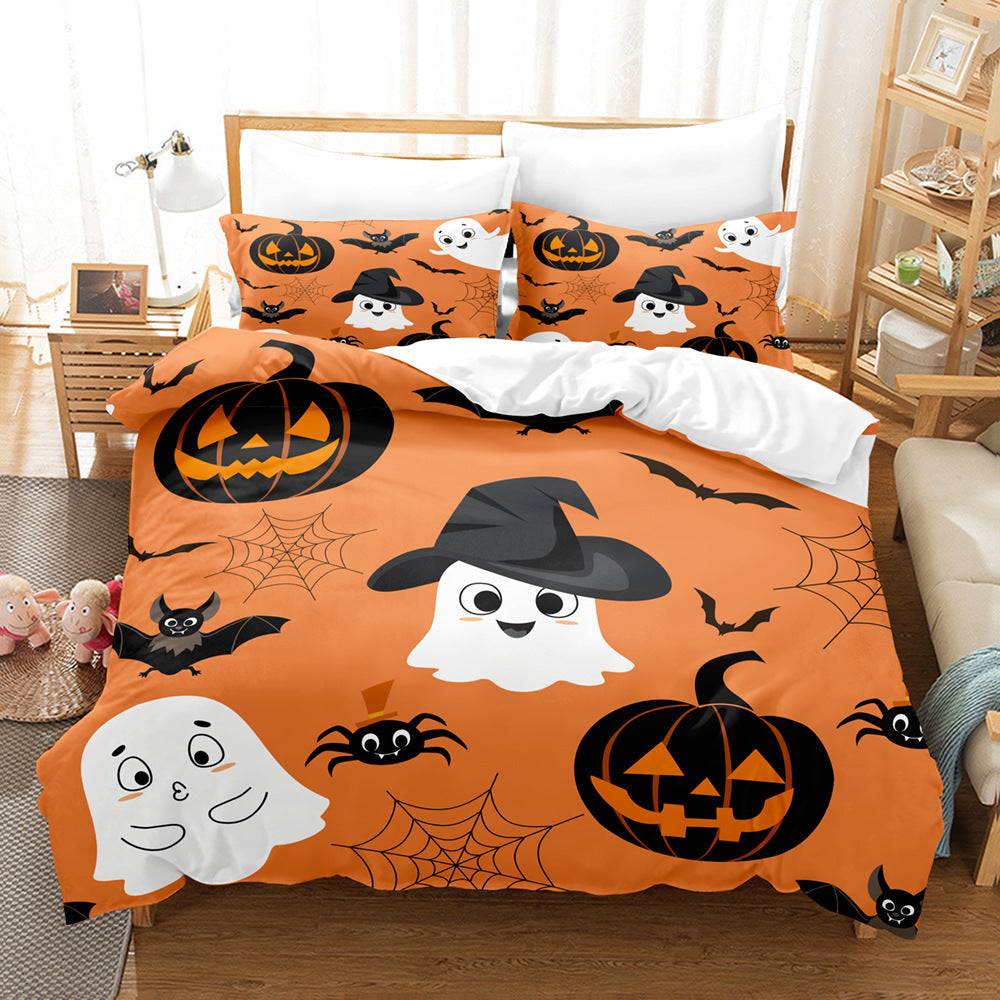 Halloween Series Bed Sheet Holiday Bedding Three-piece Set - 5style / 260 × 220