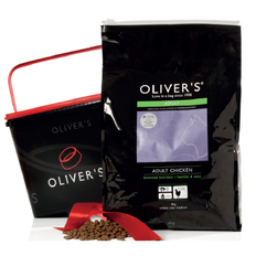 ADULT CHICKEN GRAIN FREE MEDI CAT, 4kg + FODERSPAND, SORT, til 4 kg