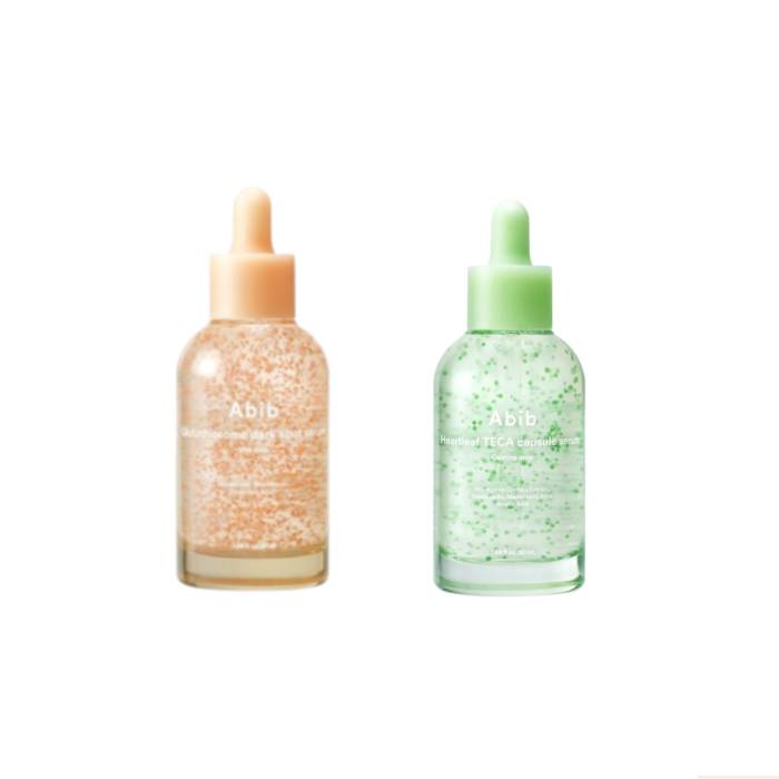 Abib - Glutathiosome Dark Spot Serum (1ea) X Heartleaf TECA Capsule Serum (1ea) Set - black