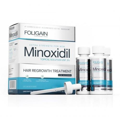 Foligain Low Alcohol Minoxidil 5% Hair Regrowth Treatment For Men 6 Months