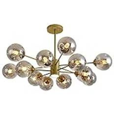 chandelier Modern Guld Glas Bubble Cluster Ljuskrona Nordisk Minimalism Sputnik Taklampa Med LED Spotlight Bärnsten Kökslampa Svart Kula Mid Century Ljuskrona För Matsal Sovrum chandelier