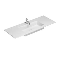 Scanbad Delta Micca håndvask 120 cm solid surface hvid