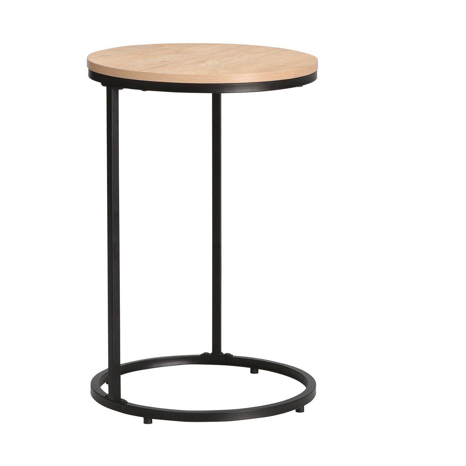 Sidobord Hedvig D40x60 cm - Ask/svart Konsolbord & sidobord Brun,Svart Metall
