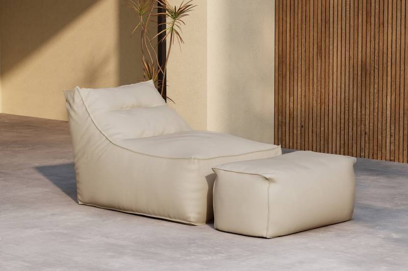 Redang udendørs Loungestol med Ottoman beige