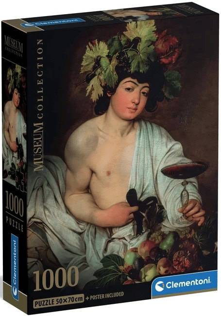 Art Caravaggio Bacchus 1000-bitars kompakt pussel Clementoni