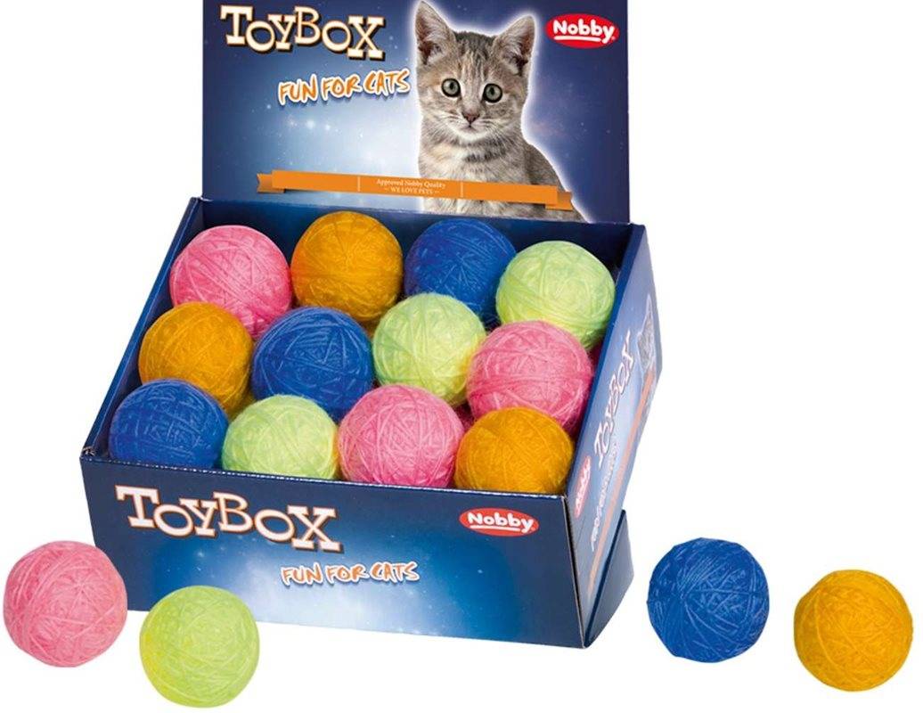 Kattleksak Wool ball, Gul