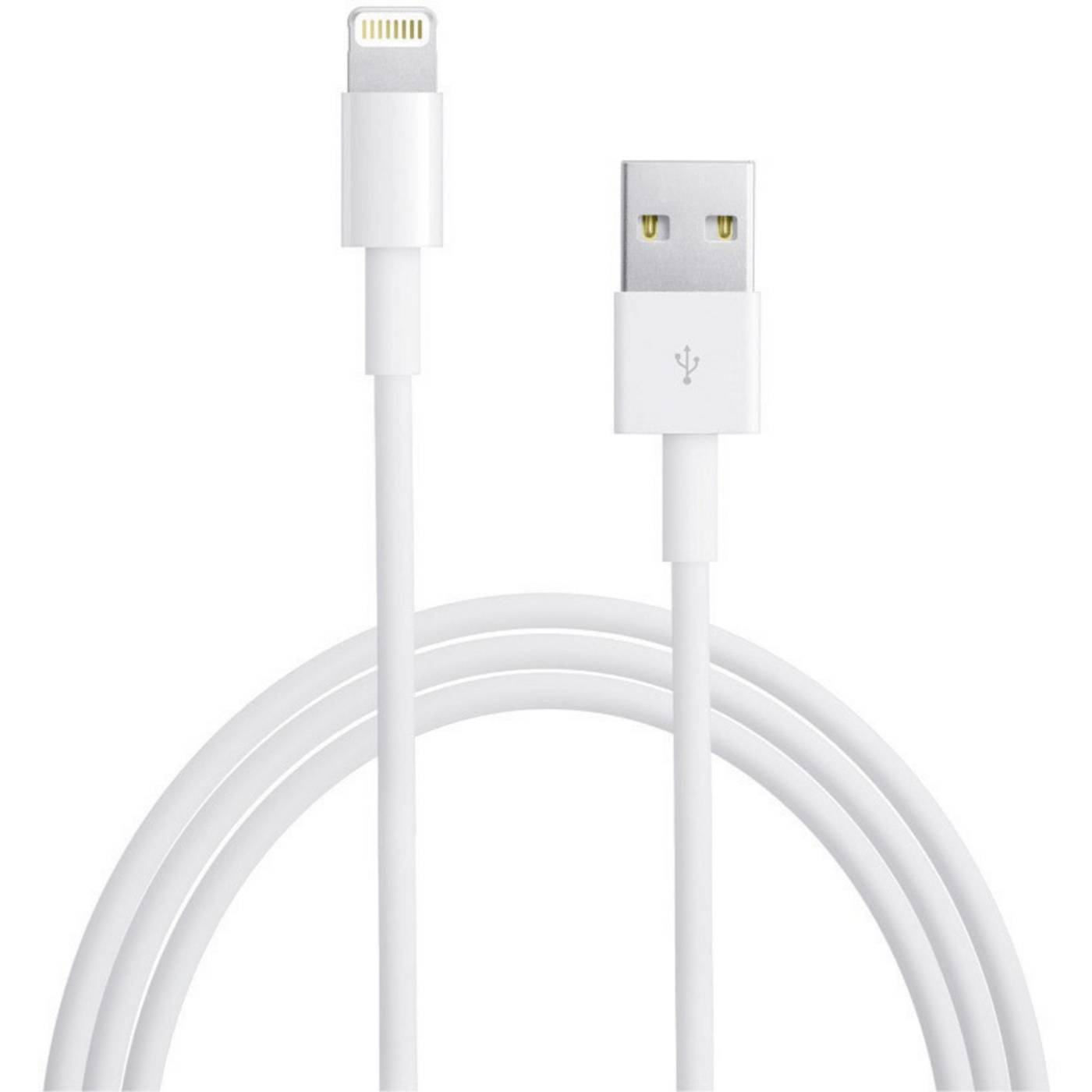 Apple USB-kabel B-vare (beskadiget / manglende indpakning) USB 2.0 USB-A-hanstik, Apple Lightning-stik 1.00 m Hvid MD818ZM/A-B