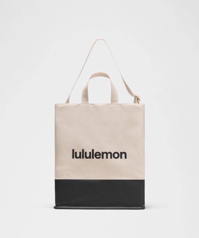 lululemon – Canvas-Tote-Bag 19 L – Schwarz/Weiß – Größe 19 l - Natural/Black