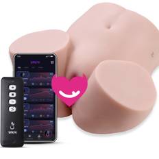 HiSmith SA004-APP Sinloli Intelligent Realistic Sex Doll Masturbator 10 Thrusting & Vibrating Modes with App & Remote Control - naturlig