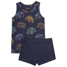 Minymo Kid's Underwear Set AOP Boys Hverdagsundertøj Børn størrelse 140 farve blå