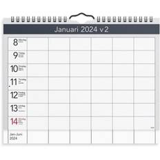 Väggkalender Burde 1715 Väggagenda 2025 A4