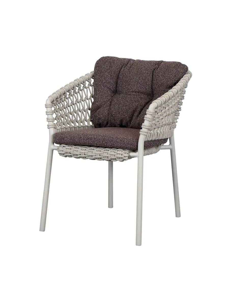 Ocean Stol, Soft Rope fra Cane-line Sand / Dark bordeaux, Cane-line Wove - Jacobsen Plus