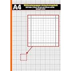 A4 Millimeter Grafpapper Anteckningsbok | Millimeterpapper | 2 mm, 10 mm och 20 mm rutnät: 100 sidor | Ljusgrå rutor | Perfekt för precisionsritningar, grafer och diagram