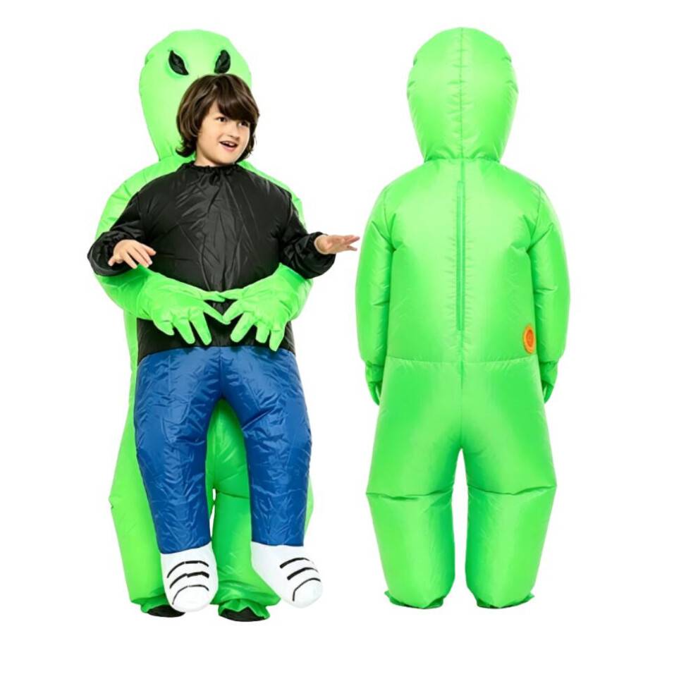 Sjovt oppusteligt Piggy Back Carry Me Cosplay-kostume med vifte til voksne – Halloween