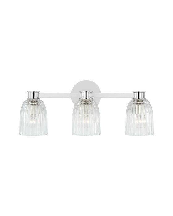 Asalea Triple Vanity Light Polished Nickel