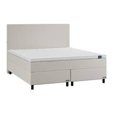 Temprakon kontinentalseng inkl. sengeben (B160 x L200 cm, Sand, Sorte metal sengeben)