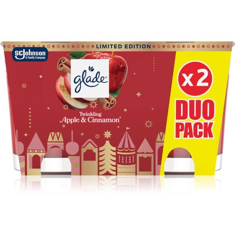 GLADE Twinkling Apple & Cinnamon Presentförpackning 2x112 g