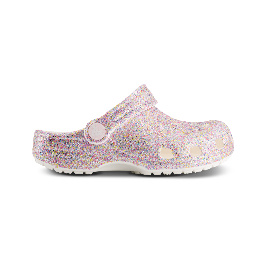 Crocs Classic Fantasy Glitter Kid Clog Sølv 212562 (21-27) - 25