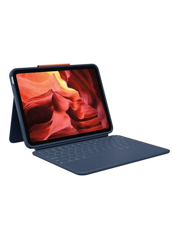 Logitech Rugged Combo 4 - keyboard and folio case - classic blue Input Device - Tastatur & Folio sæt - Blå