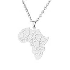 Kvinnors Herr Vintage Afrika Karthänge Halsband Modekarta över Afrika Halsband Nationella Flaggor Smycken Present Män Kvinnor Par Karta Tröja Halsband Tillbehör