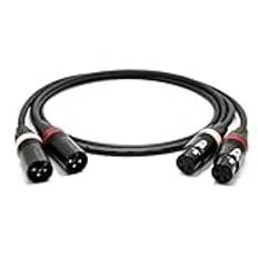 Mogami 2534 Quad Stereo Par (L,R) ljudkabel, Neutrik Gold RCA - XLR hane, HiFi, 1,5 meter