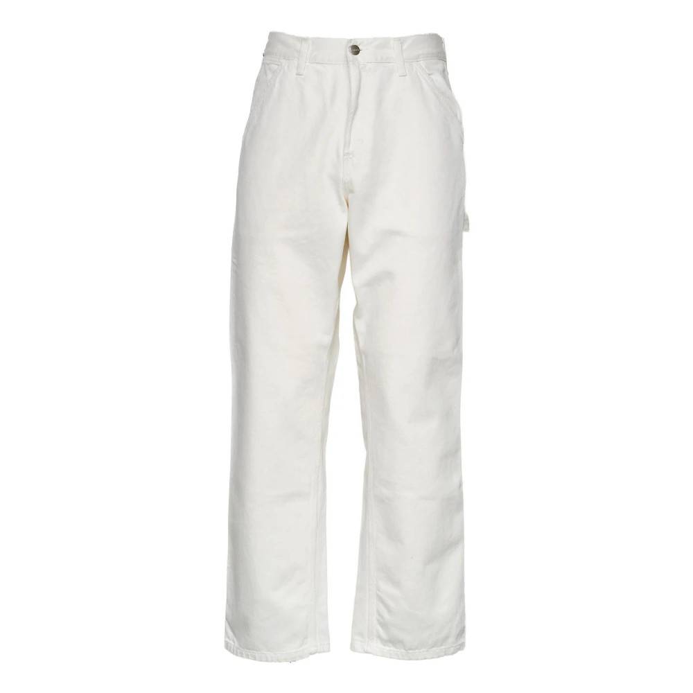 Carhartt Wip Single Knee Pant - Bukser - Herre - Hvid - W30 - Bomuld