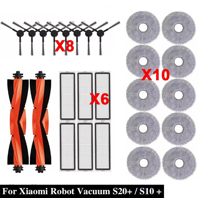 STER-26Pcs For Robot Vacuum S10 Plus / S10+ / B105 Parts Accessories For Robot Vacuum S20+ Vacuum Cleaner Parts