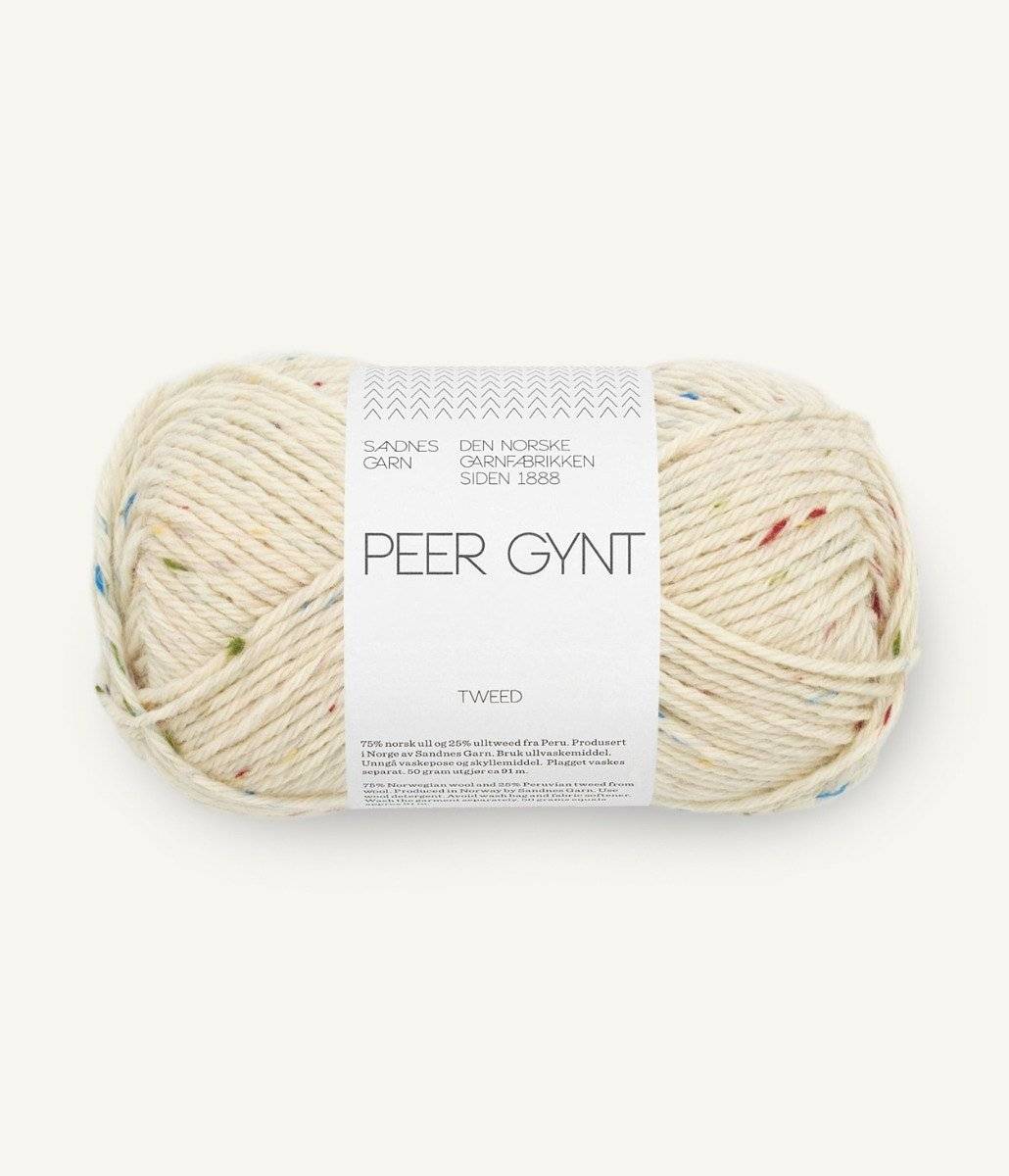 Peer Gynt Tweed | 1044 Natural White - Tutti Frutti