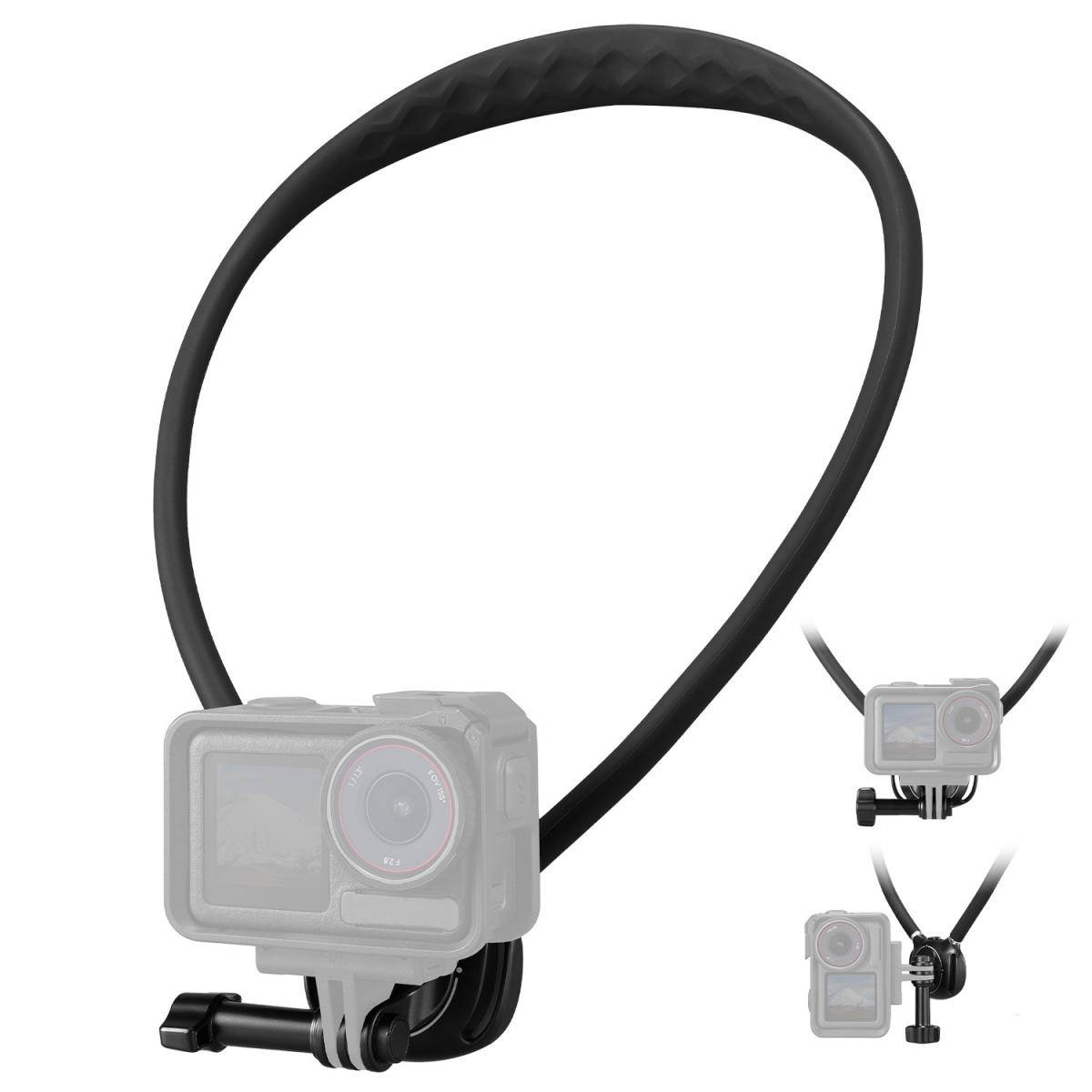 KENTFAITH K&F CONCEPT Neck Mount with Air Cushion, Camera POV Mount for Hands-Free POV Vlogging for GoPro Hero 13/12/11/10/9/8/7/6/5/4/MAX, Insta 360 Ace Pro 2, DJI Osmo 360 Nano Action 3/4/5 Pro, AKASO