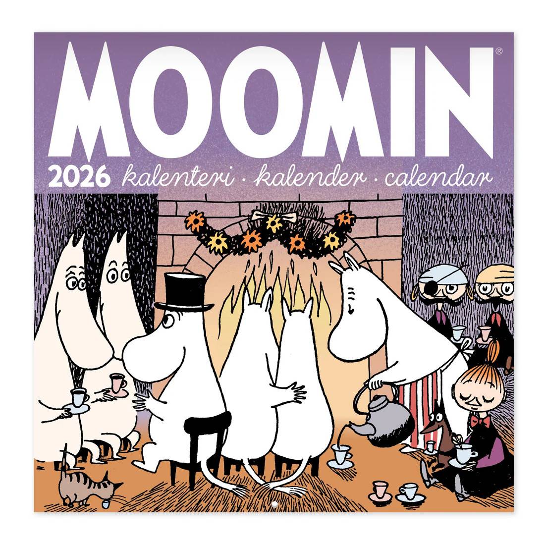 Mumin kalender 2026 - Väggkalender Mumin 20x20 cm