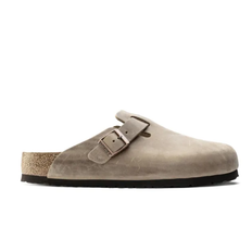 Birkenstock Boston Soft Footbed Natural Leather Oiled Slippers, Tobacco Brown - 43