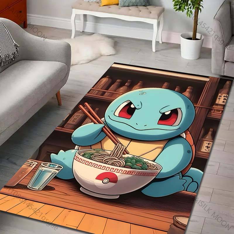 1 st Japansk Anime Pokémon Skvättle Tryckt Mat Matta för Vardagsrum Barnrum Mat Matta Soffa Dörrmatta Heminredning Halkfri Matta