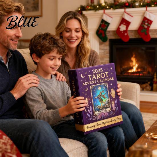 Samlarbar Tarot Julnedräkning 2D-kort 2025 24 Godis Kalender Figurer Prydnader Set Mystisk