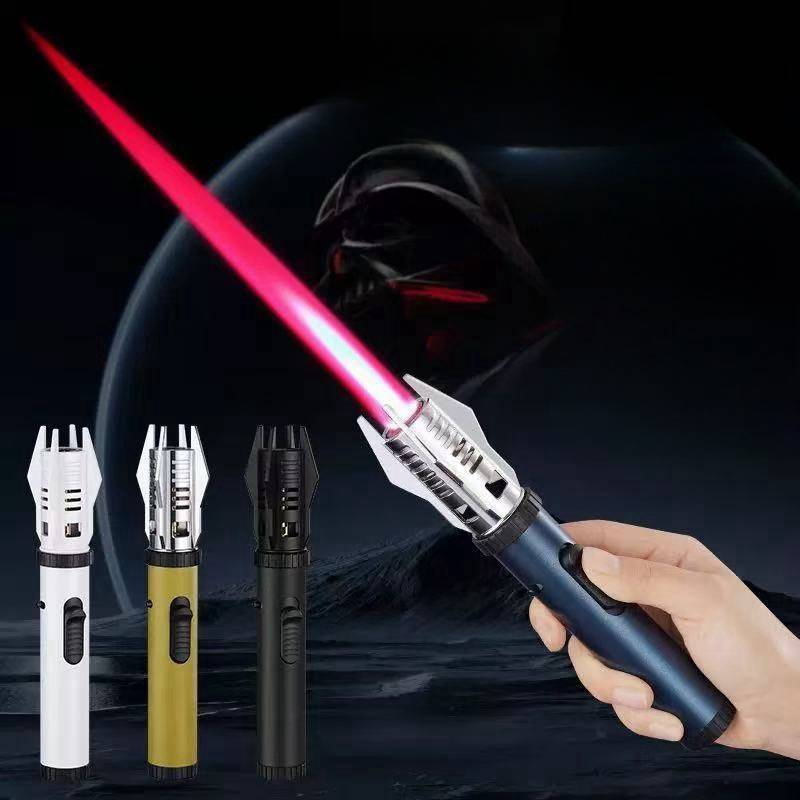 2025 Planet Lightsaber Butane Gas Lighter 360° Use Metal Outdoor Windproof Turbine Torch Jet Lighter Gun BBQ Welding Cigar Tool